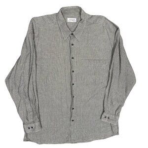 Avanlata Harry Rosen Dress Shirt Textured Cotton Viscose Long Sleeve XL